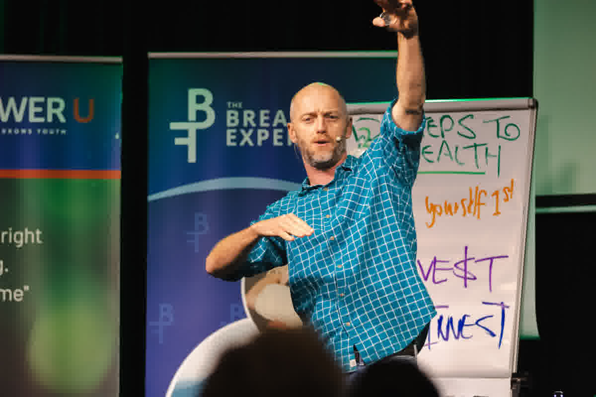 Brent Williams teaching on day one of Break Free